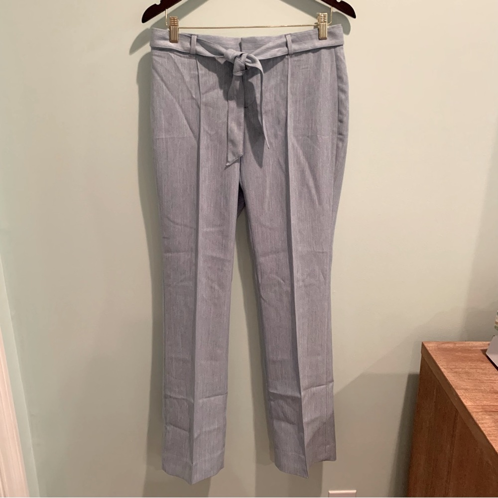 NEW banana Republic Blue Herringbone Logan Tie Waist Pleated Trouser Pants 4
